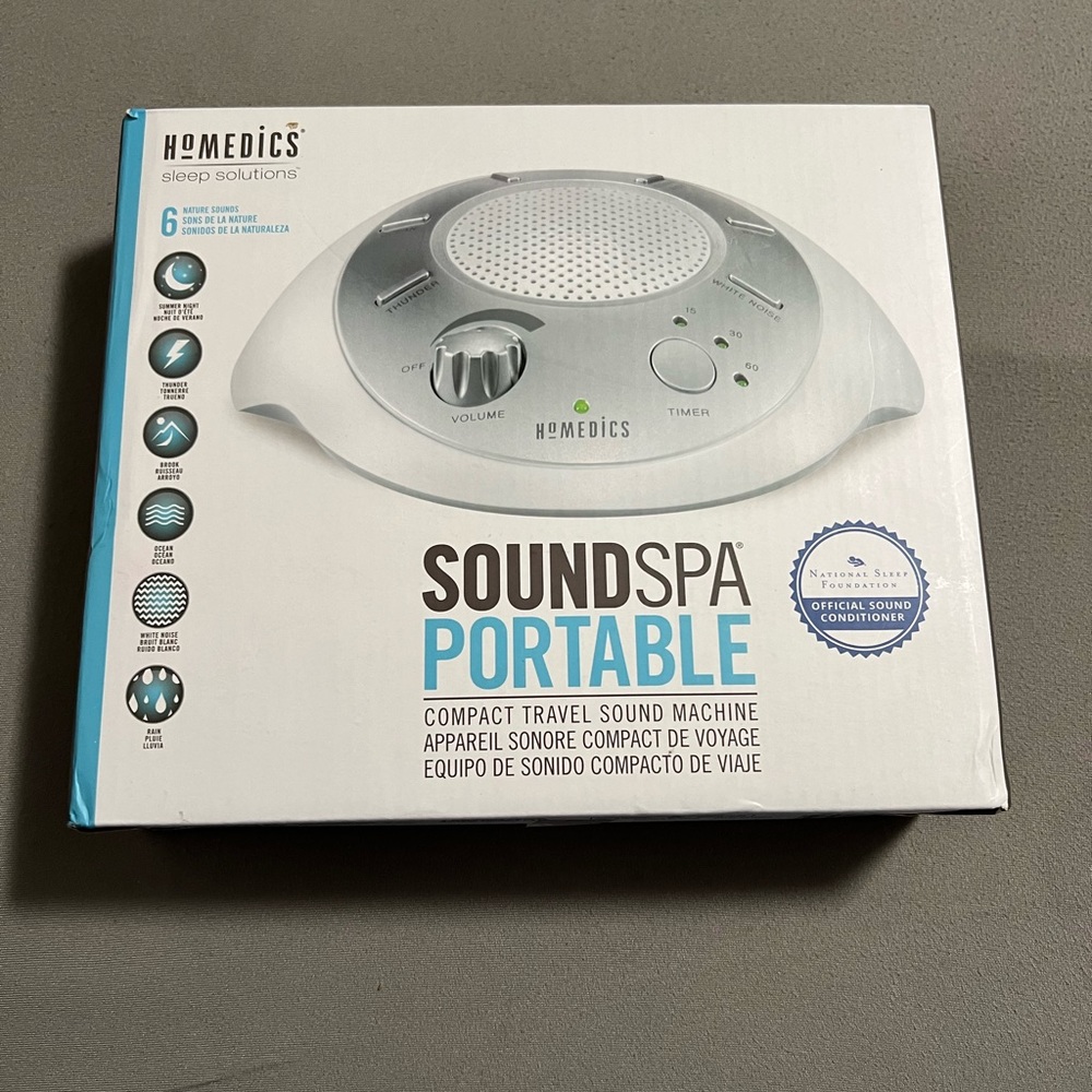 NEW Homedics Sound Spa and White Noise Sound Machine 6 relaxing nature s…